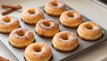 Fluffy baked cinnamon donuts: ready in 45 minutes without a fryer or electric mixer