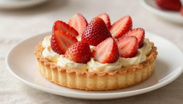 Mascarpone and Strawberry Tart: The refrigerated utensils technique for perfect whipped cream