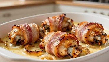 Oven-baked country-style chicken thighs: the technique of smoked bacon and mustard for a tender and tasty dish Oven-baked country-style chicken thighs: the technique of smoked bacon and mustard for a tender and tasty dish