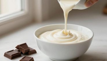 Chocolate cake: liquid cream replaces butter for an even moister texture