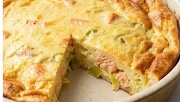 Savory Salmon & Leek Clafoutis