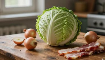Fried cabbage with bacon: how a single pan transforms three ingredients into a tasty side dish