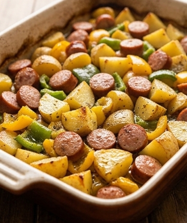 gratin-de-saucisse-fumee-et-pommes-de-terre-au-fou cover