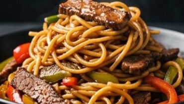 Sticky Caramelized Beef Noodles