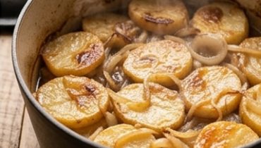 Smothered Potatoes with Caramelized Onions