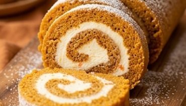 Carrot Cake Roll with Cream Cheese Frosting