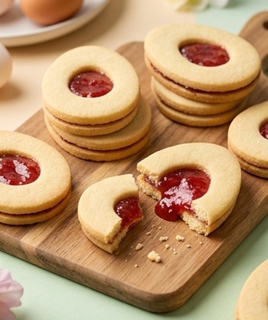 sables-oeufs-de-paques-a-la-confiture-de-fraise-la cover