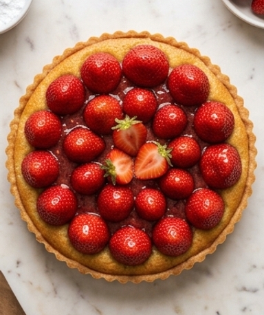 tarte-aux-fraises-et-confit-maison-la-recette-du-c cover