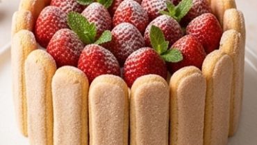 Strawberry Tiramisu Charlotte