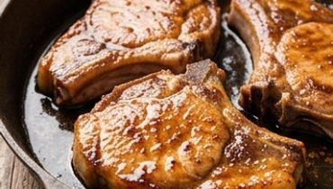 Glazed Turkey Chops with Brown Sugar and Dijon Mustard