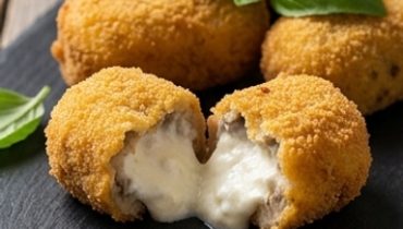 Mushroom Croquettes with Stracciatella