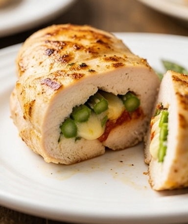 filet-de-poulet-farci-aux-asperges-et-mozzarella-f cover