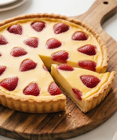 flan-patissier-aux-fraises-la-tarte-qui-fait-l-eff cover
