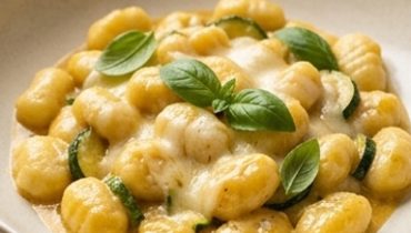 Gnocchi Nerano with Zucchini and Melted Cheese