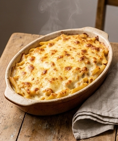 gratin-de-penne-au-thon-et-fromage-dore-le-plat-re cover