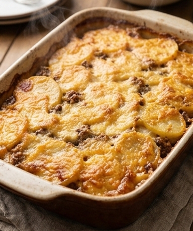 gratin-de-pommes-de-terre-et-viande-hachee-le-plat cover