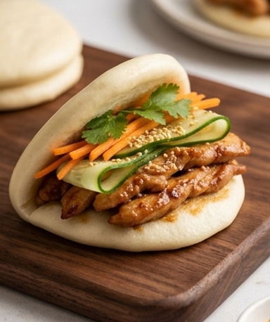 gua-bao-au-poulet-marine-et-legumes-croquants cover
