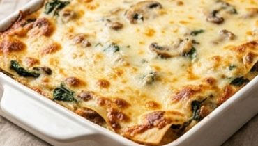 Veal Lasagna with Spinach and Mushrooms
