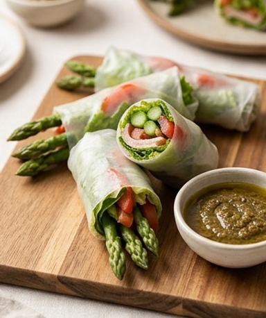 makis-printaniers-aux-asperges-sauce-olive-et-pime cover