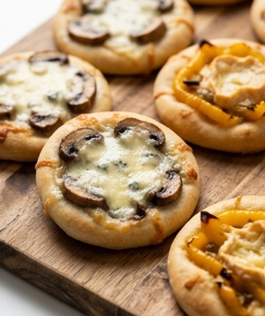 pizzettes-fromageres-aux-champignons-et-poivrons-l cover