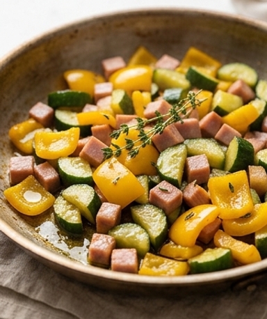 poelee-de-concombre-au-jambon-de-dinde-et-thym-fra cover