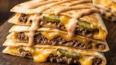 Plancha Cheeseburger Quesadilla