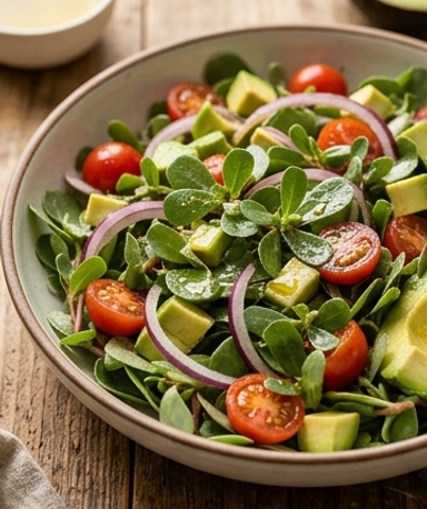 salade-de-pourpier-avocat-et-tomates-cerises-la-ma cover