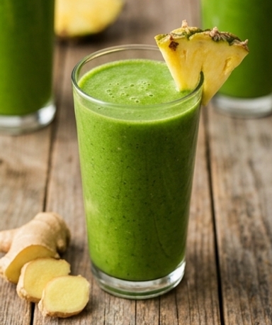 smoothie-vert-detox-a-l-herbe-sauvage-banane-et-an cover