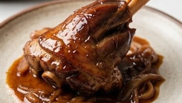 Candied Lamb Shank with Caramelized Shallots