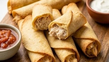 Crispy Oven-Baked Chicken Cream Cheese Taquitos