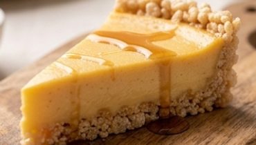 Creamy Maple Syrup Tart with Crispy Rice Krispies Crust
