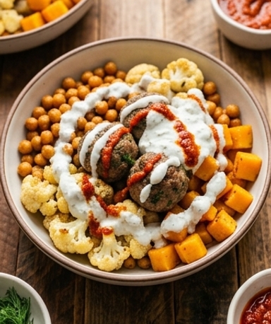 boulettes-mediterraneennes-au-four-avec-pois-chich cover