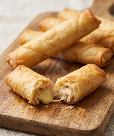cigares-croustillants-au-poulet-et-fromage-dores-a cover