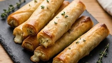 Crispy Zucchini Cigars with Feta and Melty Mozzarella