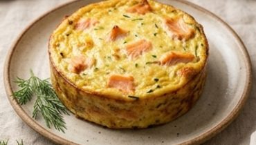Smoked Salmon and Zucchini Flan