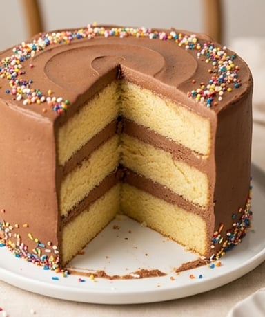 gateau-d-anniversaire-vanille-et-glacage-chocolat cover