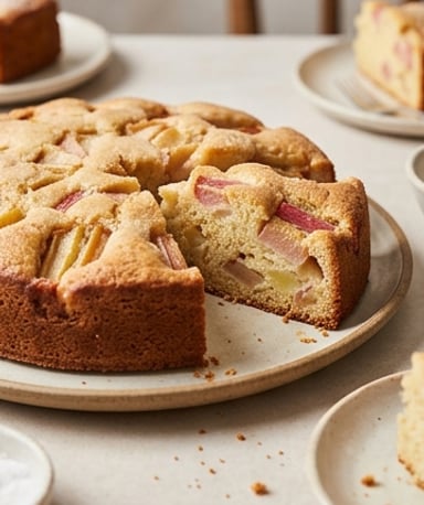 gateau-moelleux-aux-pommes-et-a-la-rhubarbe cover