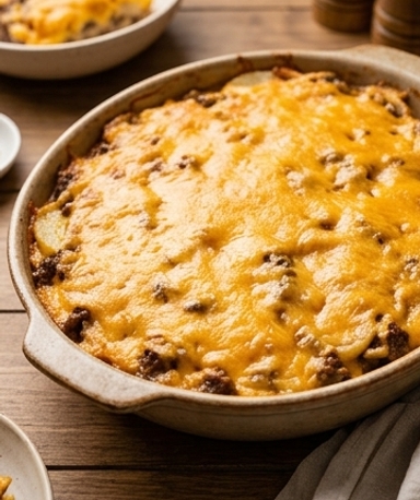 gratin-de-pommes-de-terre-au-b-uf-hache-et-cheddar cover