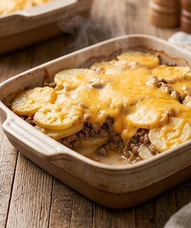 gratin-de-pommes-de-terre-au-b-uf-hache-et-fromage cover