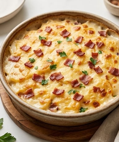 gratin-de-pommes-de-terre-cremeux-au-fromage-et-ba cover