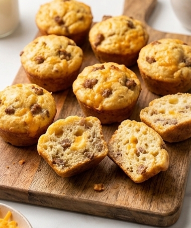 muffins-sales-saucisse-cheddar-le-petit-dejeuner-i cover