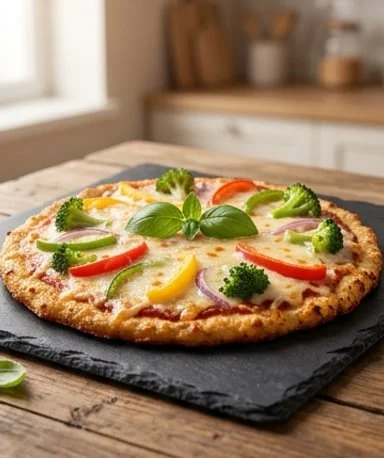 pizza-a-croute-de-poulet-sans-pate-riche-en-protei cover