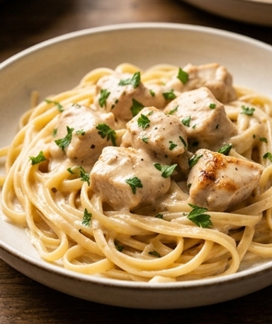 poulet-cremeux-a-l-ail-et-linguine-alfredo-le-comf cover