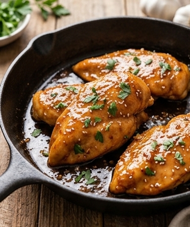 poulet-miel-ail-en-une-seule-poele-le-diner-qui-ca cover