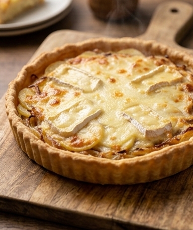 tarte-oignon-pommes-de-terre-au-camembert-le-diner cover