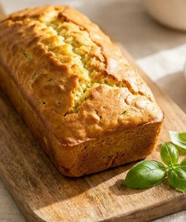 Savory Cake with Zucchini, Turkey Ham & Ultra Gooey Mozzarella