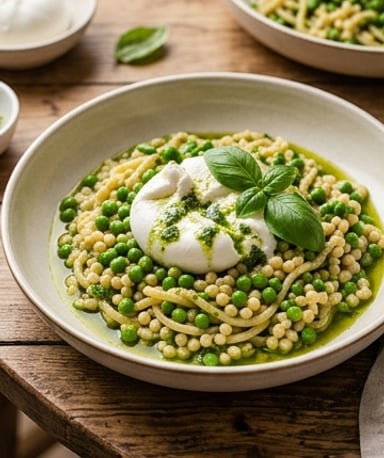 perles-aux-petits-pois-et-burrata-le-plat-d-ete-qu cover
