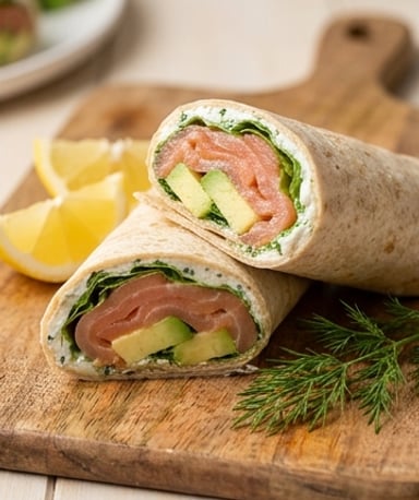 wrap-au-saumon-fume-avocat-et-sauce-fromage-frais cover