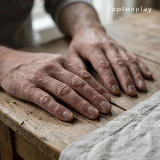 Close-up of hands with nail changes linked to cancer health screening