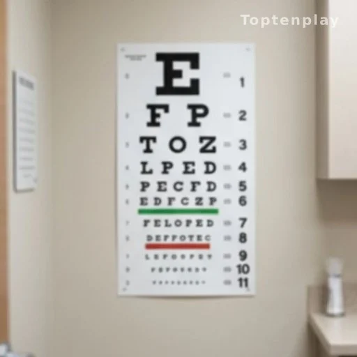 Blurry vision point-of-view in a medical office, linked to high blood sugar effects on the eye lens
